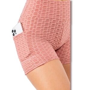 XJBOOST - Scrunch Butt Althletic Rose Shorts Size S